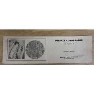 Vintage Bausch & Lomb Surface Comparator 81-34-30 with Reference Manual‎ NY USA